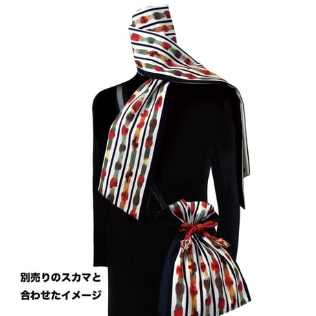 🌟2WAY   KINCHAKU  【 Nana】本体内ポケット＋ Pポーチ付 オリジナルプリント ＆ハンドメイド少数販売品
