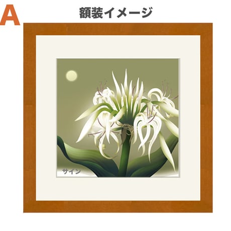 🌟【 白砂 】正方形　額装ジークレ（デジタルリトグラフ）
