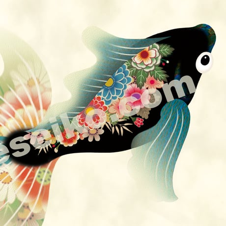 🌟【金魚の夢】古色黒金魚 /ジークレ限定50枚（デジタルリトグラフ）
