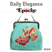 🌟2WAY Epocheエポシェ【赤金魚】本体内ポケット＋Pポーチ付オリジナルプリント&ハンドメイド少数販売品