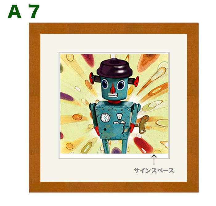 No.245☆【 ブリキの玩具シリーズ 】正方形 額装ジークレ（デジタル