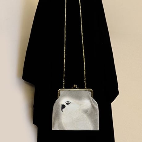 🌟2WAY Epocheエポシェ【Parrot】本体内ポケット＋Pポーチ付オリジナルプリント&ハンドメイド少数販売品