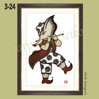 ⭐️ 3-24　手描き1点もの原画B3サイズ額装済/国内送料込