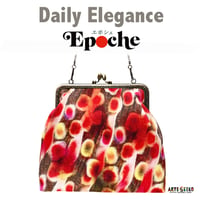 🌟2WAY Epocheエポシェ【Red Marble】本体内ポケット＋ Pポーチ付 オリジナルプリント ＆ハンドメイド少数販売品