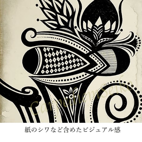 ⭐️S-10「ゆだね絵」手描き1点もの原画 オーダーサイズ額装済/国内送料込