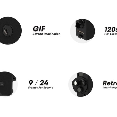 Fragment8 Effect Lense//Black//フラット、イエロー、CPL、ブルー付き