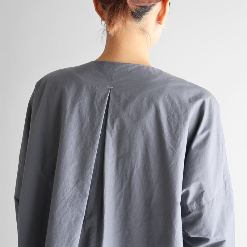 ダウンプルーフコットンふかふかオーバーコート（スチールグレー