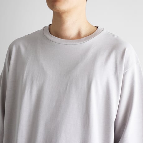 ［HUIS in house］綿麻天竺スタンダードTシャツL（シルバーグレー）【ユニセックス】CS110L
