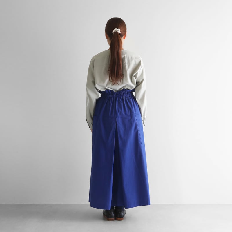 HUIS遠州織物 オーガニックコットン2wayタック&ギャザージャンバースカート HUIS ハウス オーガニックコットン2wayタック&ギャザー