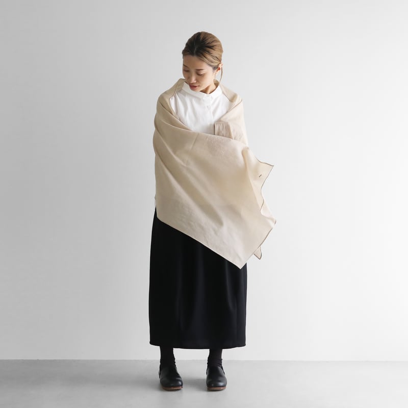 ウォッシャブルウールストール（グレージュ）S103 | HUIS onlinestore