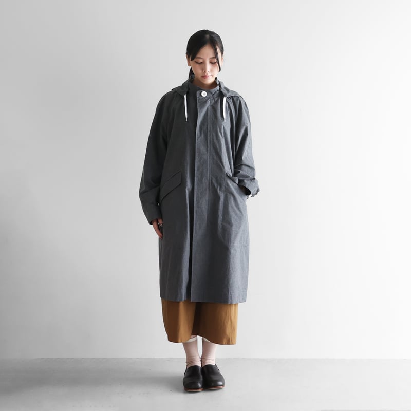 ダウンプルーフコットンパッカリングフードコートL（トップ糸