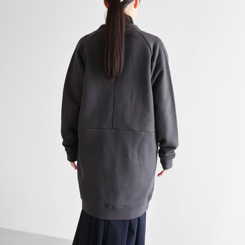 HUIS in house］SUVINスウェットロングカーディガン（ダークグレー