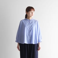 ゆるふわコットンワイドブラウス（サックスブルー）【レディス】U108