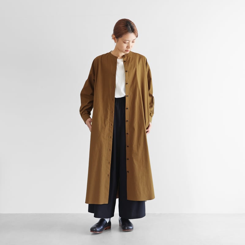 美品 ティッカ ウールロングシャツ チュニック 長袖 ワンピース 秋 キャメル 美品 ティッカ ウールロングシャツ チュニック 長袖 ワンピース