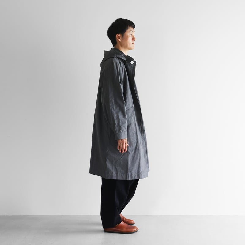 ダウンプルーフコットンパッカリングフードコートL（トップ糸