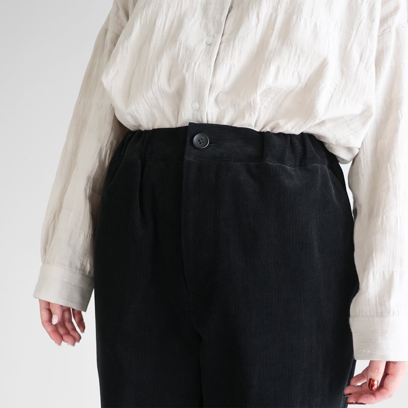 シャトルコーデュロイイージーパンツ（ブラック）【ユニセックス】513