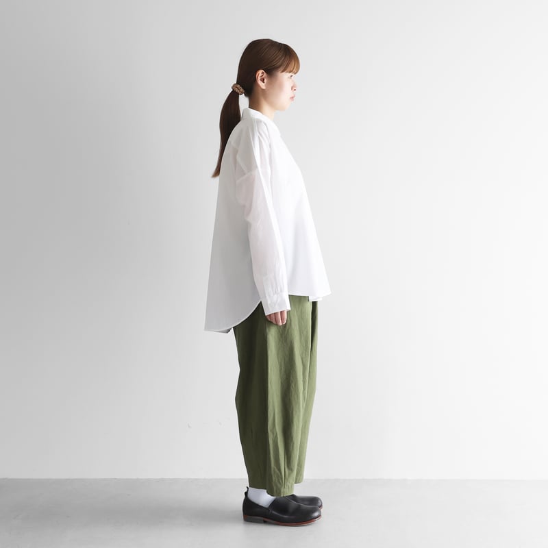 HUIS ハウス遠州織物　コードレーンワイドブラウス（白）U102 コードレーンワイドブラウス（白）【レディス】U102 | HUIS onlinestore