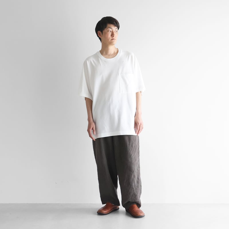 HUIS in house］SUVIN COTTONシームレスビッグTシャツL（白