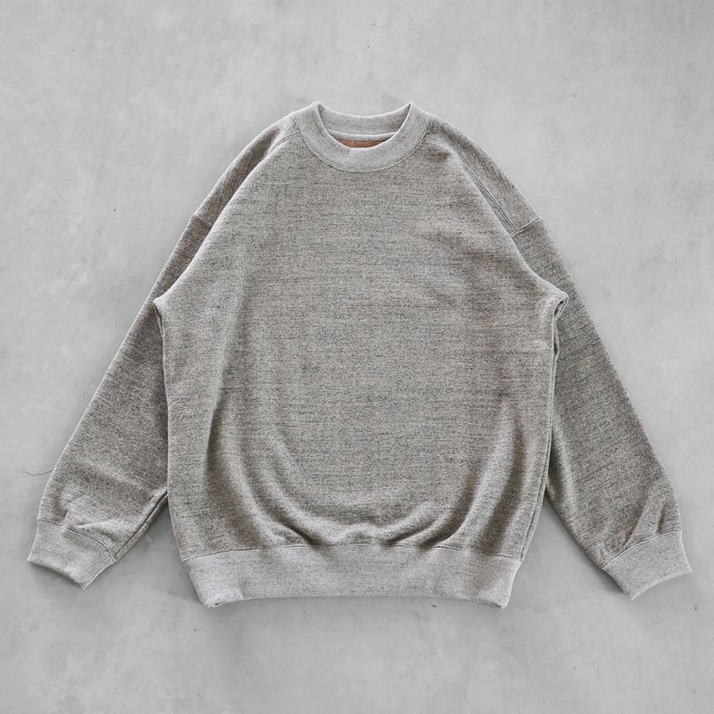 HUIS×yohaku吊り編み&茶綿スウェットプルオーバー(トップ糸 HUIS×yohaku吊り編み&茶綿スウェットプルオーバー(トップ糸