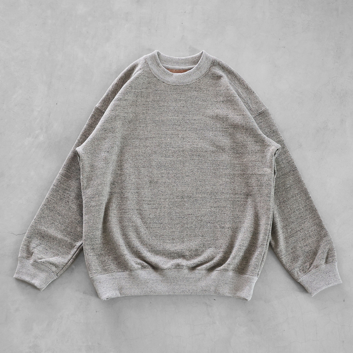 HUIS×yohaku吊り編み&茶綿スウェットプルオーバー(トップ糸 HUIS×yohaku吊り編み&茶綿スウェットプルオーバー(トップ糸