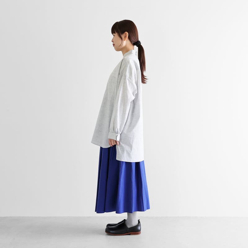 新品‼︎ 遠州HUIS . 希少コードレーン長袖シャツ ⭐︎タグ付き コードレーンロングシャツ（サックスブルー）【ユニセックス】016を