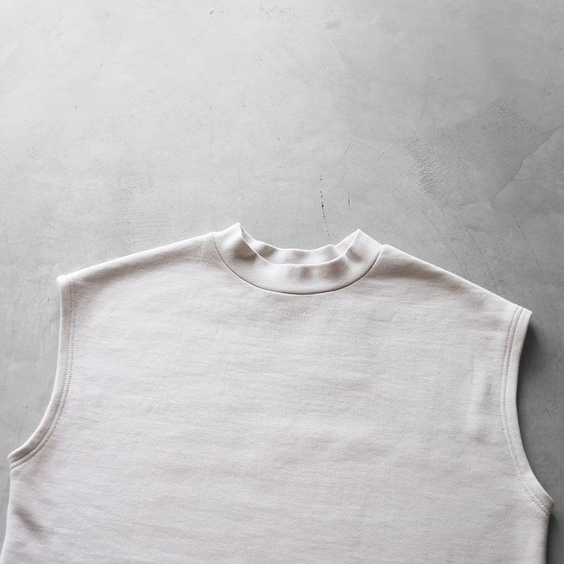 HUIS in house］SUVIN “裏ボア”スウェットベスト（ホワイトグレー