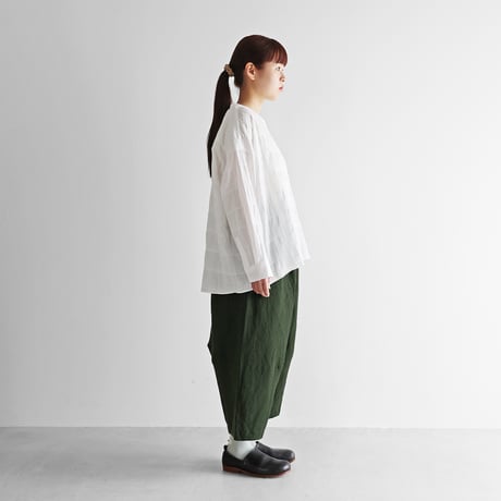 バンブーリネンサルエルバルーンパンツ（エバーグリーン）【ユニセックス】511