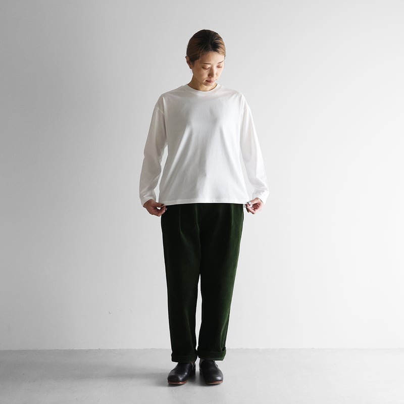 HUIS in house］SUVIN COTTONカットソー（ホワイト）【ユニセックス】C