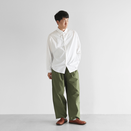 バフクロスワイドパンツ（カーキ）【ユニセックス】504