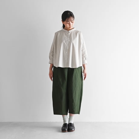 バンブーリネンサルエルバルーンパンツ（エバーグリーン）【ユニセックス】511
