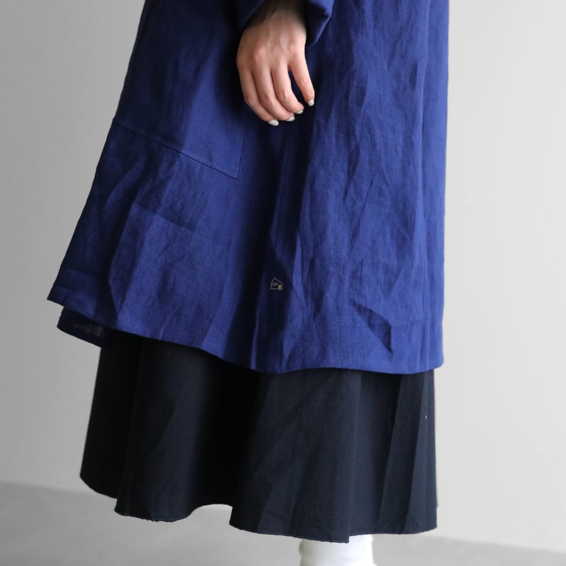 シャトルリネンロングカーディガン（フレンチネイビー）【ユニセックス  