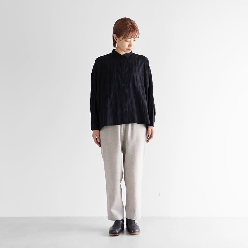 HUIS×尾州”ウールトロイージープレーンパンツ（ミルクティ）【ユニ