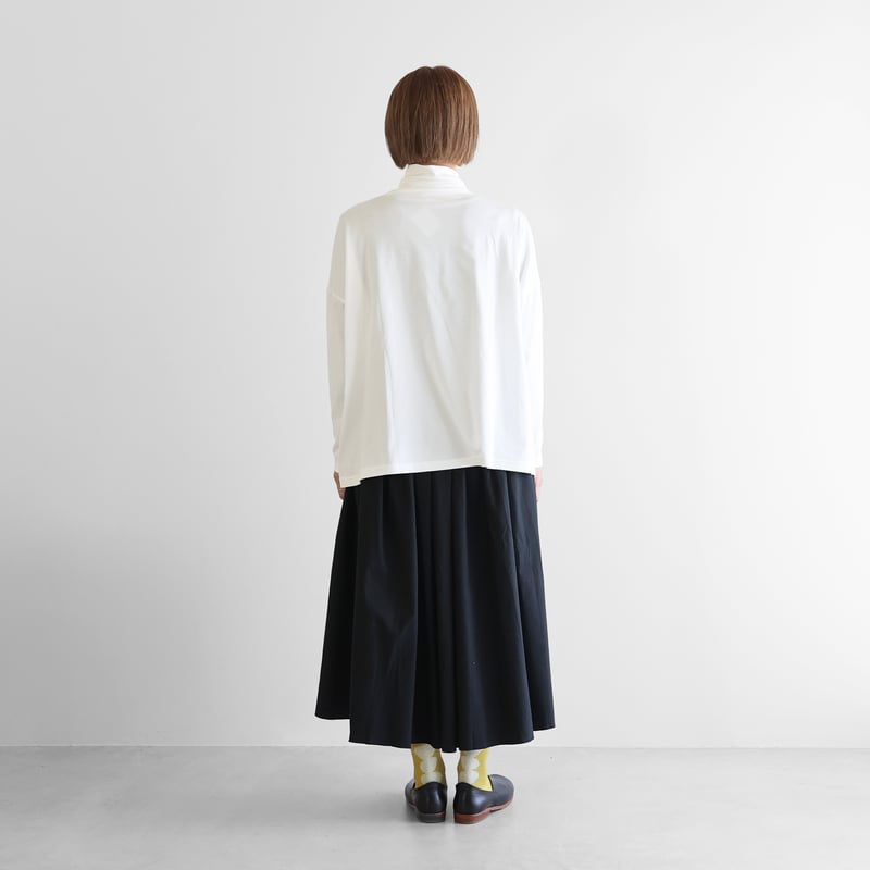 オーガニックコットンビエラロングスカート（ブラック）【レディス