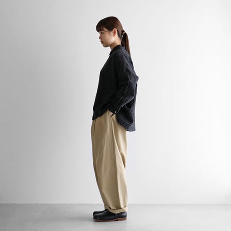 パラシュートクロスワイドパンツ（サンドベージュ）【ユニセックス】504