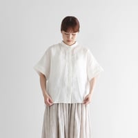 HUIS in house］SUVIN COTTON半袖ポロカットソー（ホワイト）【レディス