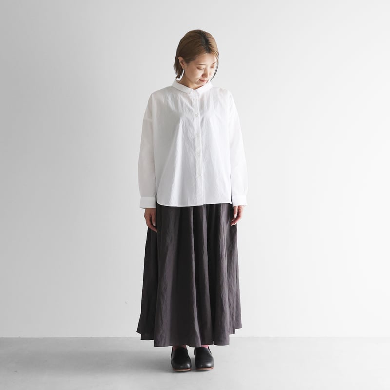 コードレーンワイドブラウスL（白）【レディス】U102L | HUIS onlinestore