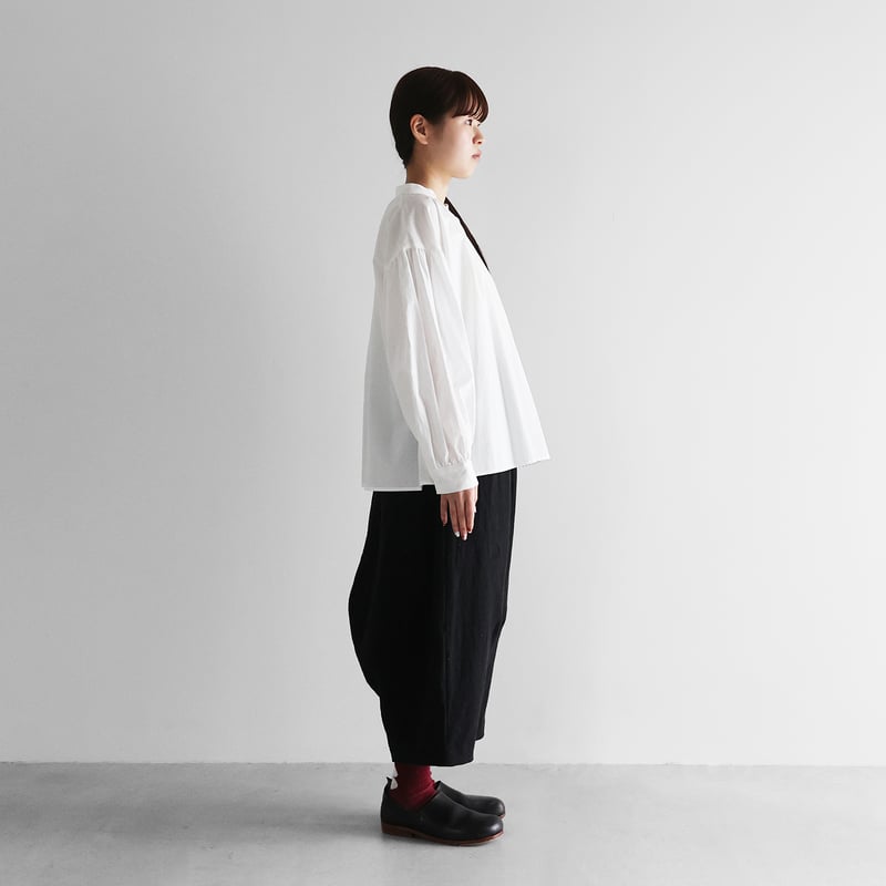 オールドレピア天日干しラミーリネンサルエルバルーンパンツ（ブラック