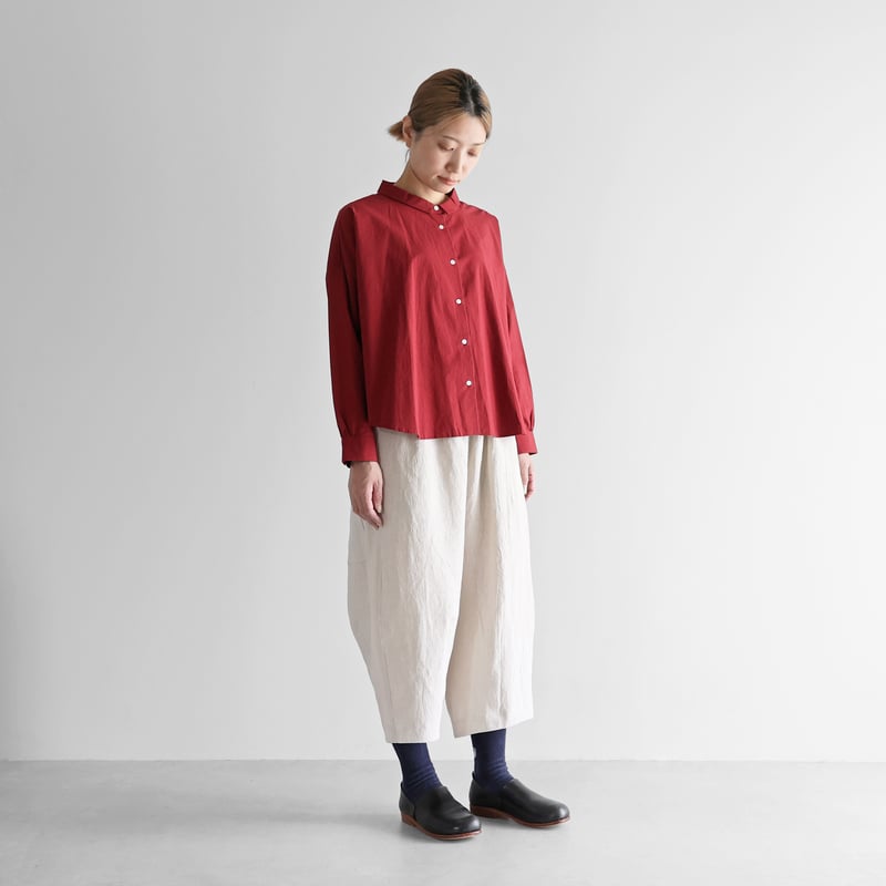 オールドレピア天日干しラミーリネンサルエルバルーンパンツ（エクリュ