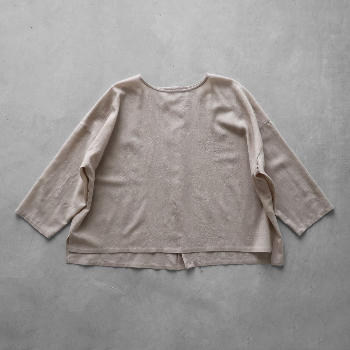 ウォッシャブルウールワイドプルオーバー（グレージュ）【レディス