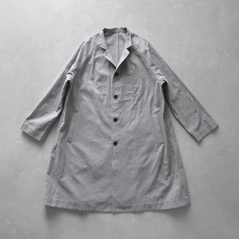 やわらかシーチングコットンアトリエコート（ライトグレー）【ユニ