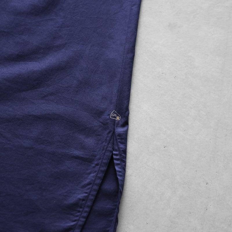 オーガニックコットンビエラ比翼ロングシャツ（オリエンタル