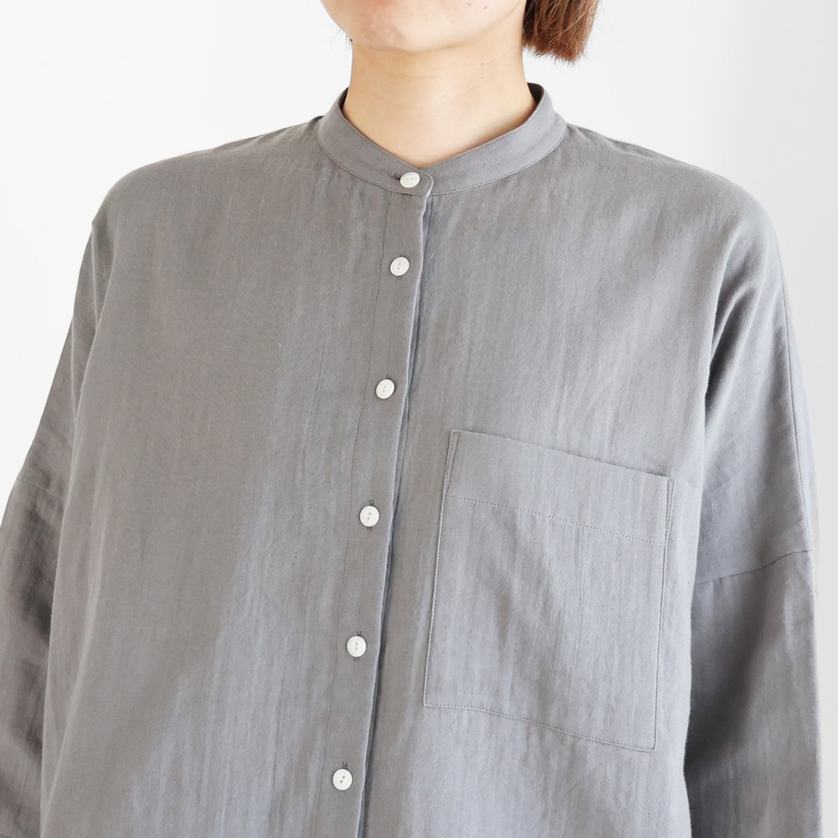 2点セット プリスティン コットンリネンダブルガーゼ 8分袖シャツ　ハーフパンツ コットンリネンダブルガーゼ 8分袖シャツ – PRISTINE