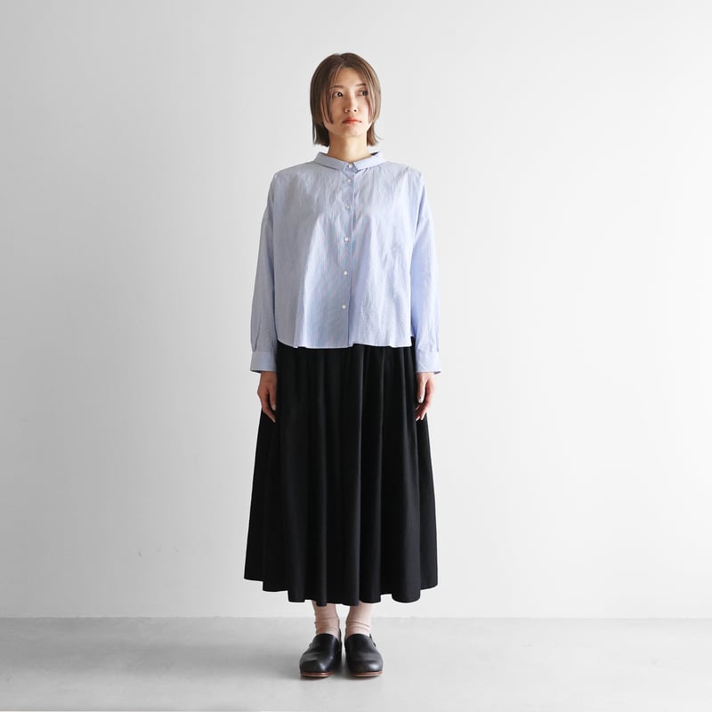 名古屋黒紋付染］フランス綾ロングスカート（山勝ブラック）【レディス