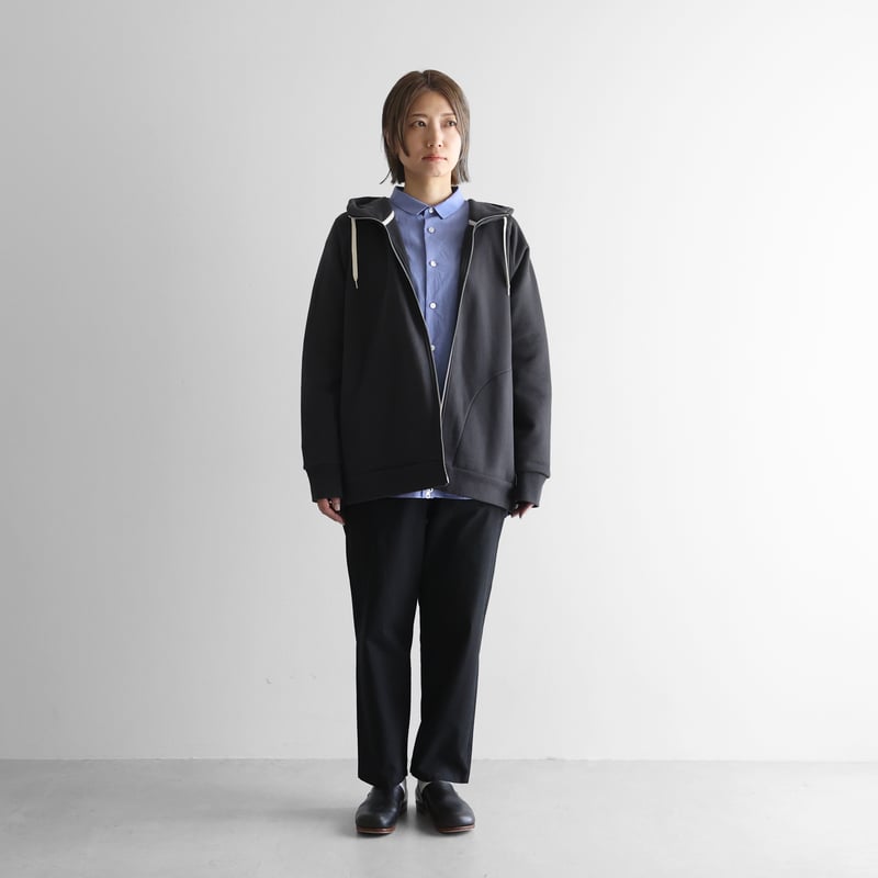 HUIS in house］SUVINスウェットジップパーカーL（ダークグレー