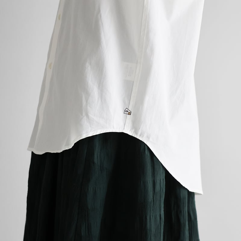 ギザコットンブロードビッグシャツ（白）【ユニセックス】027 | HUIS