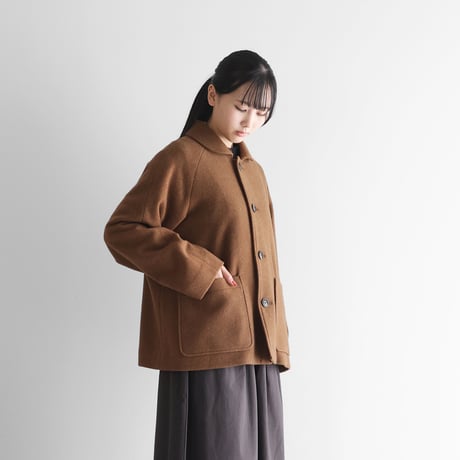 HUIS ハウス　長袖ブラウン やわらかコットンロングシャツ・ブラウンベージュが入荷しました