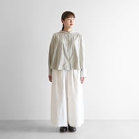 先染めバフクロスセミワイドパンツ（オフホワイト）【ユニセックス