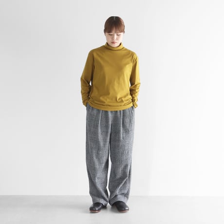 “HUIS×尾州”縮絨ウールワイドパンツ（グレンチェック）【ユニセックス】504