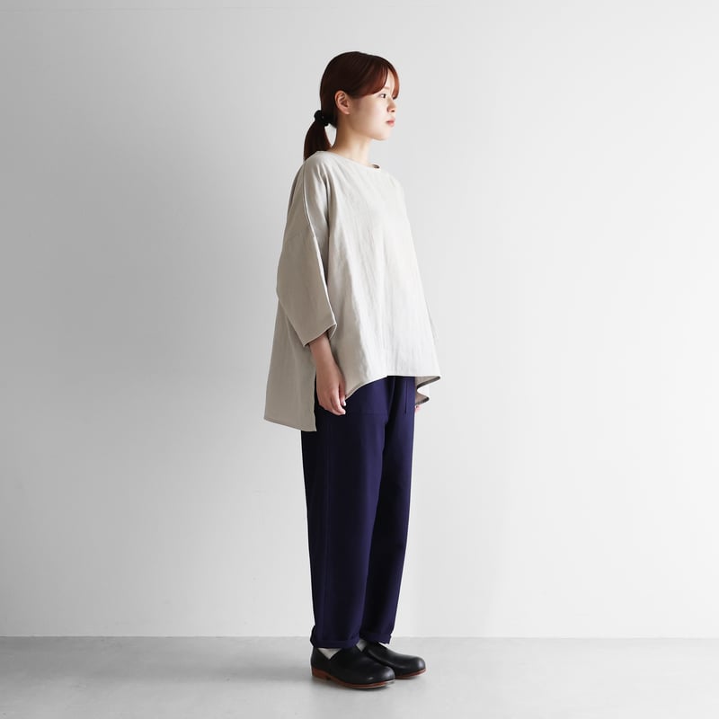 HUIS遠州織物　みじんコール　イージーワークパンツ ネイビー HUIS | みじんコールイージーワークパンツ（エバーグリーン