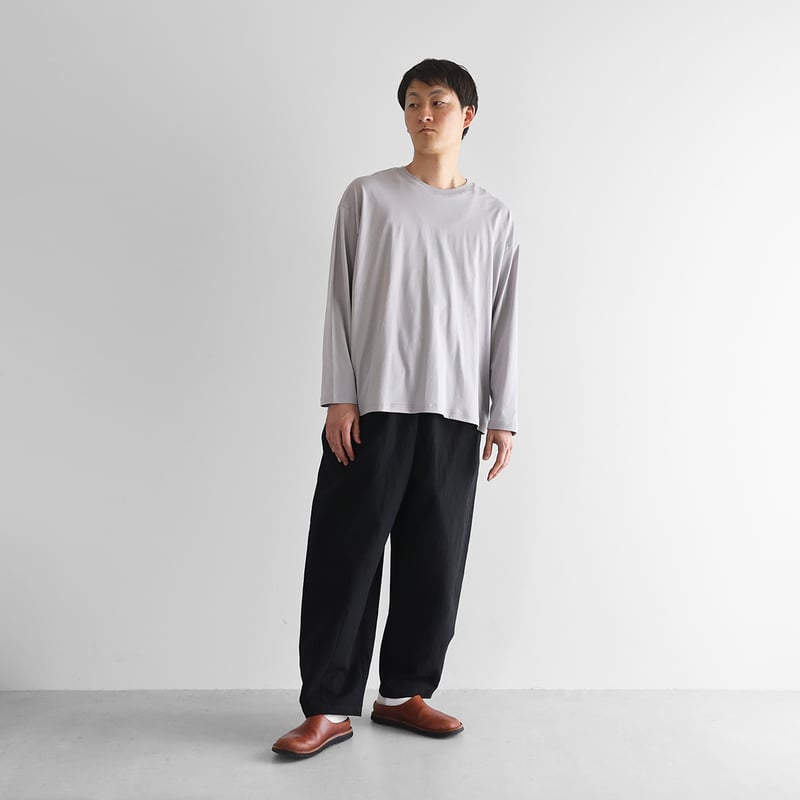 ギザコットンヘンプバルーンパンツロング（ブラック）【ユニセックス